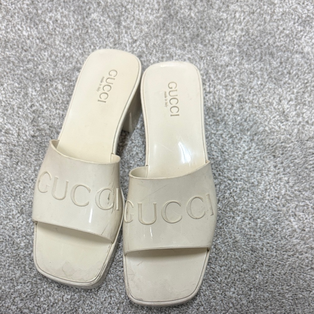 Gucci Women's Cream Mules